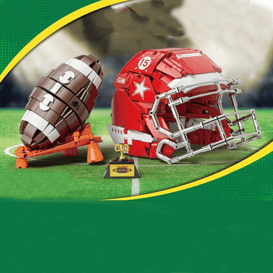 US Football Helmet and Ball