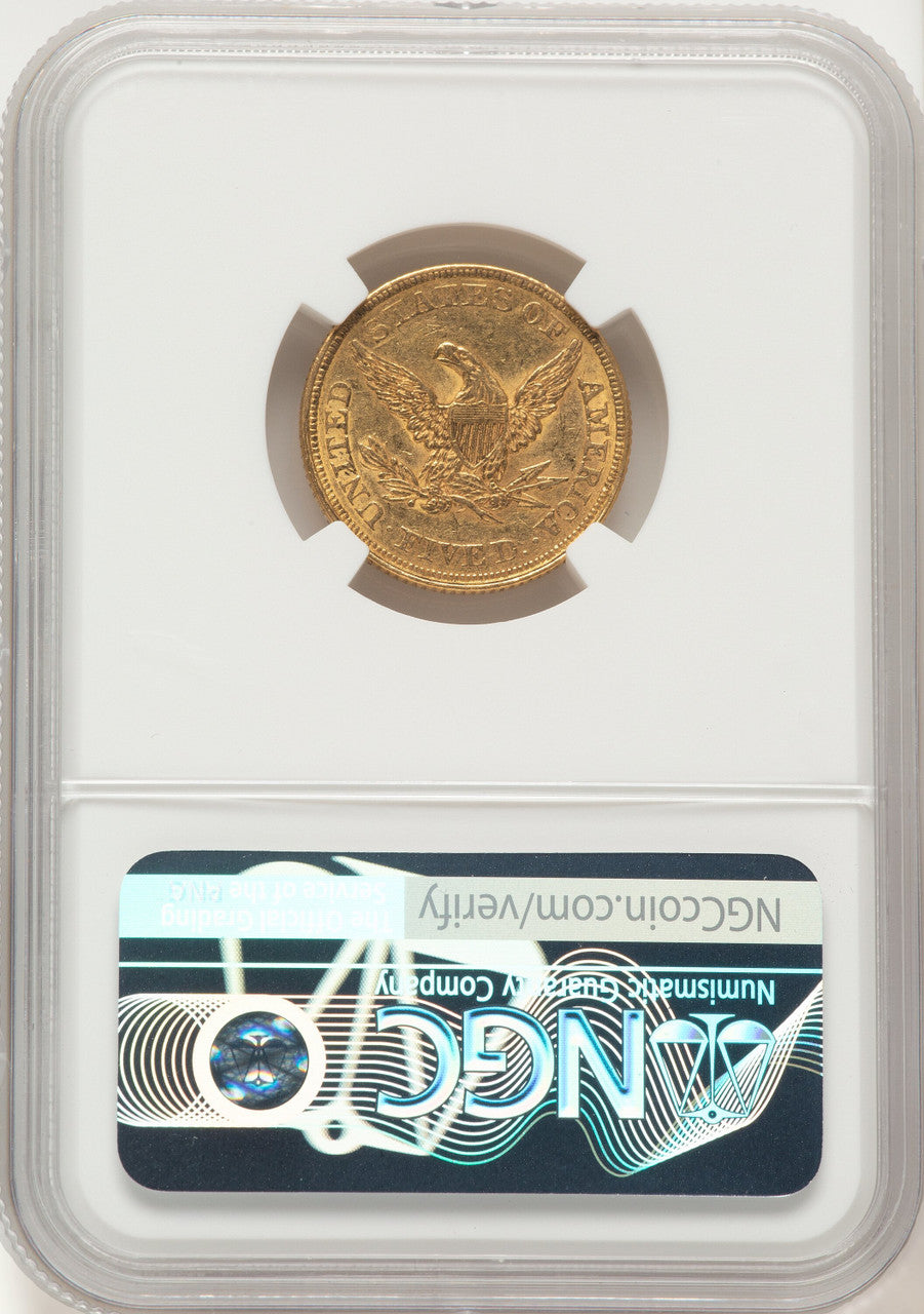 1861 $5 Liberty Half Eagle NGC AU53