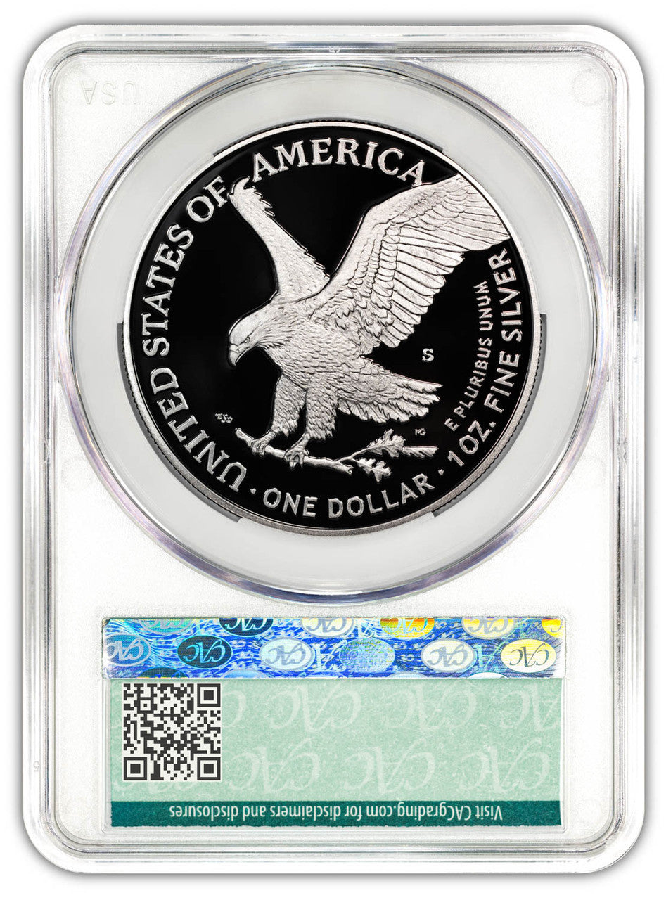 2024-S Proof Silver Eagle First Delivery CAC PR70