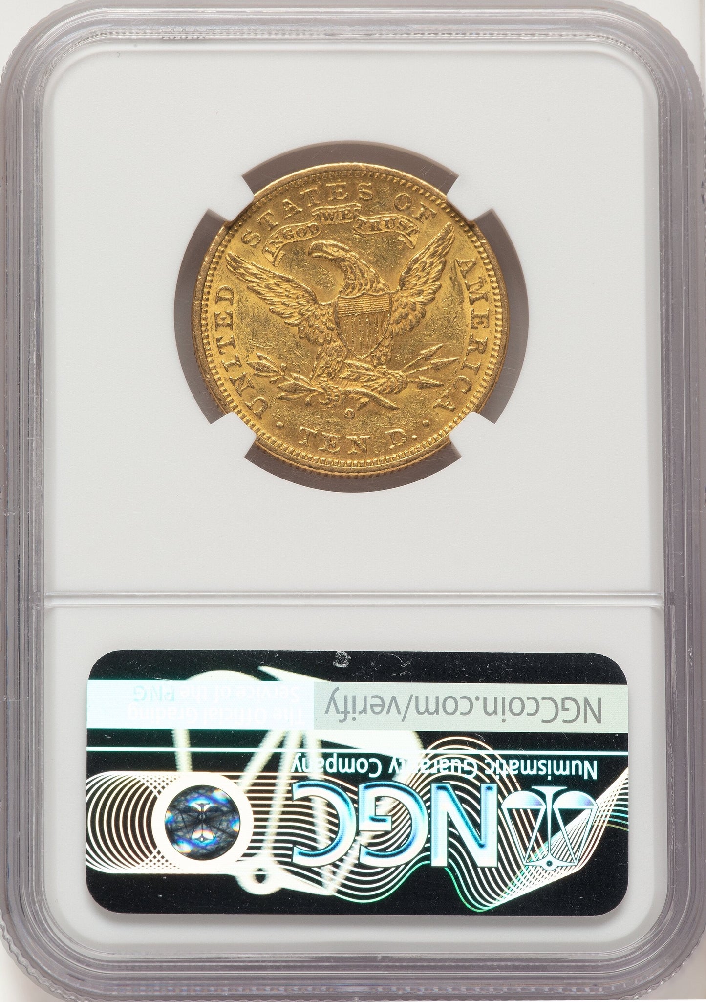 1882-O $10 Liberty Eagle NGC AU58