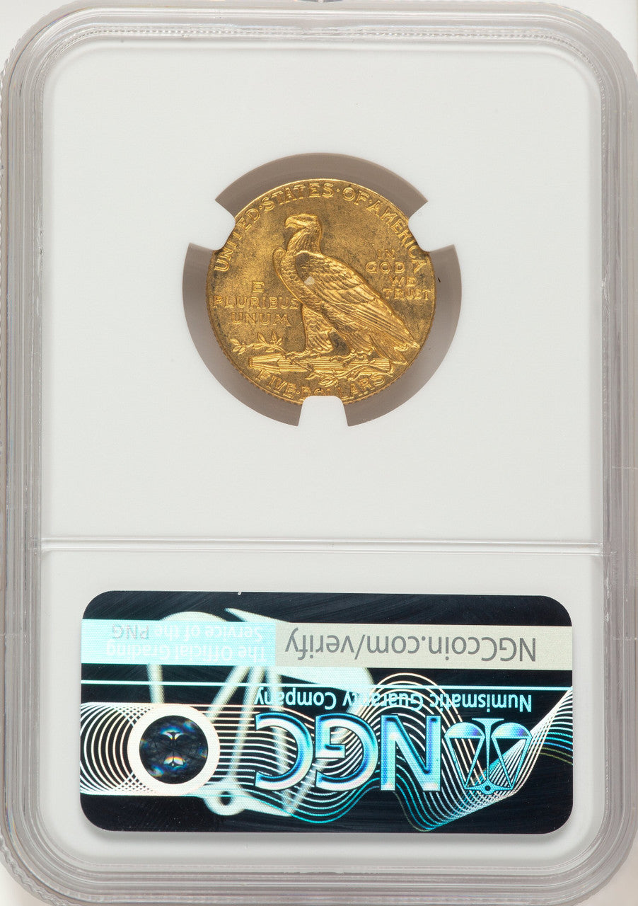 1908 $5 Indian Half Eagle NGC MS63