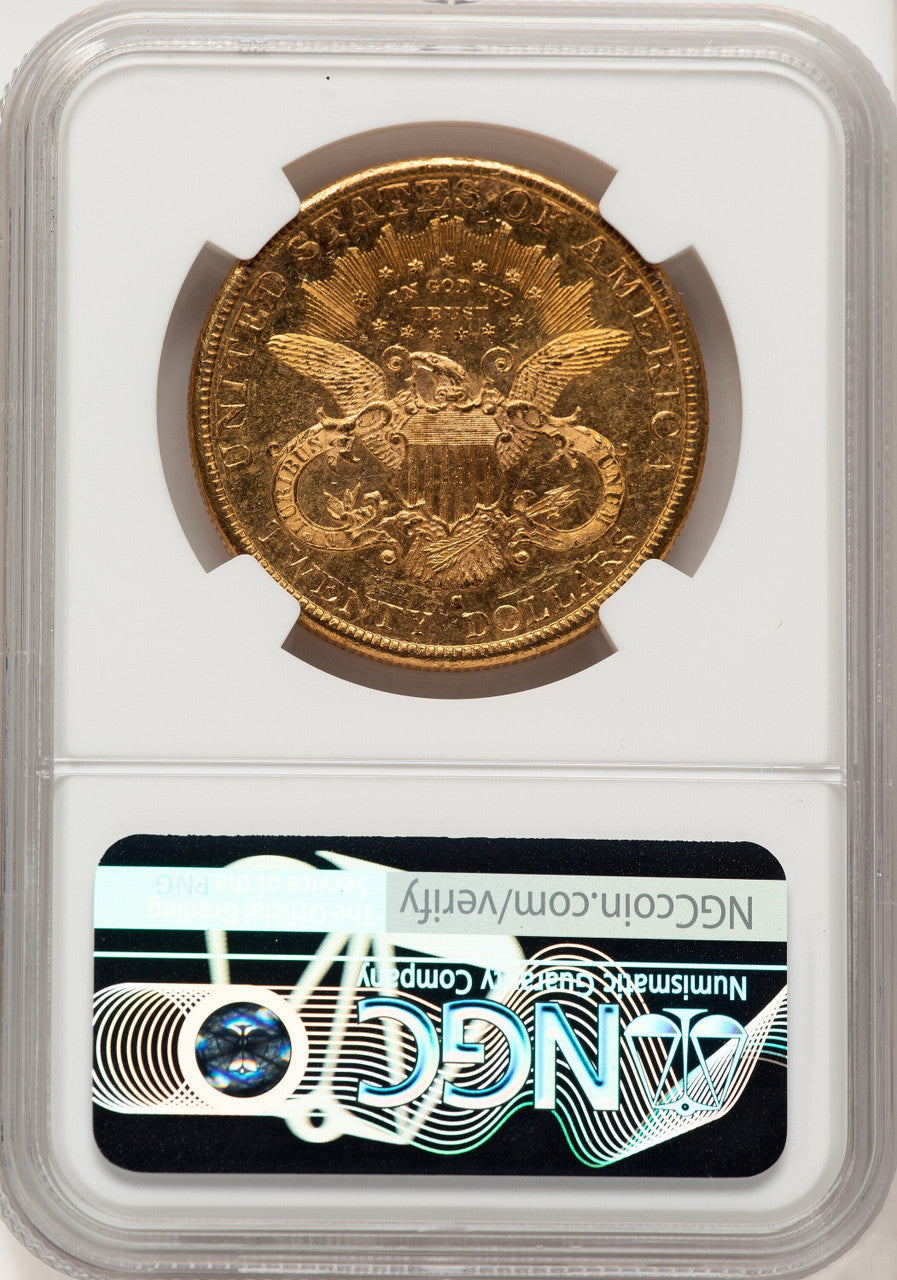 1892-S $20 PL Liberty Double Eagle NGC MS62