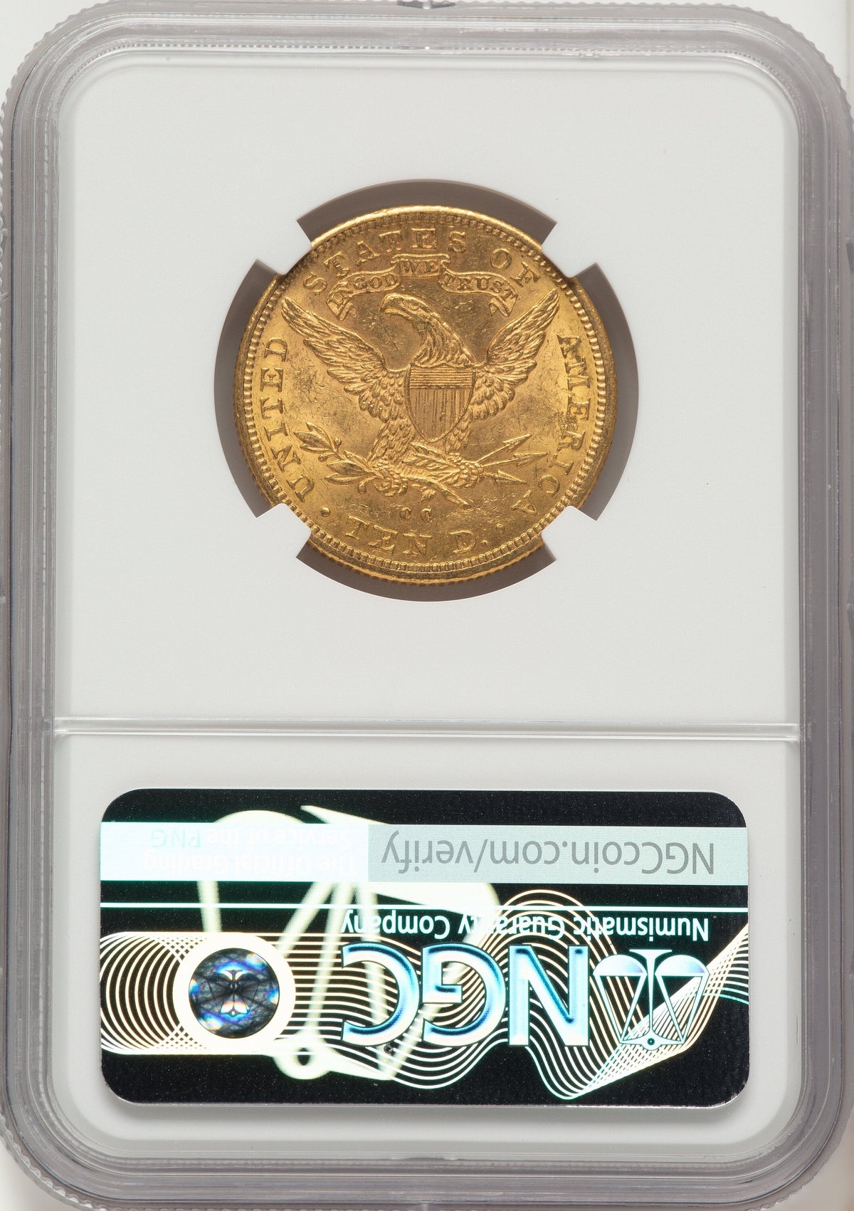 1891-CC $10 Liberty Eagle NGC MS60