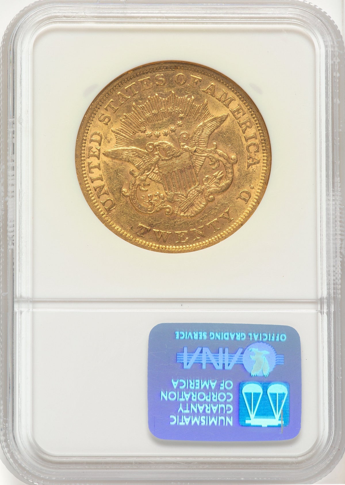 1852 $20 Liberty Double Eagle NGC AU55