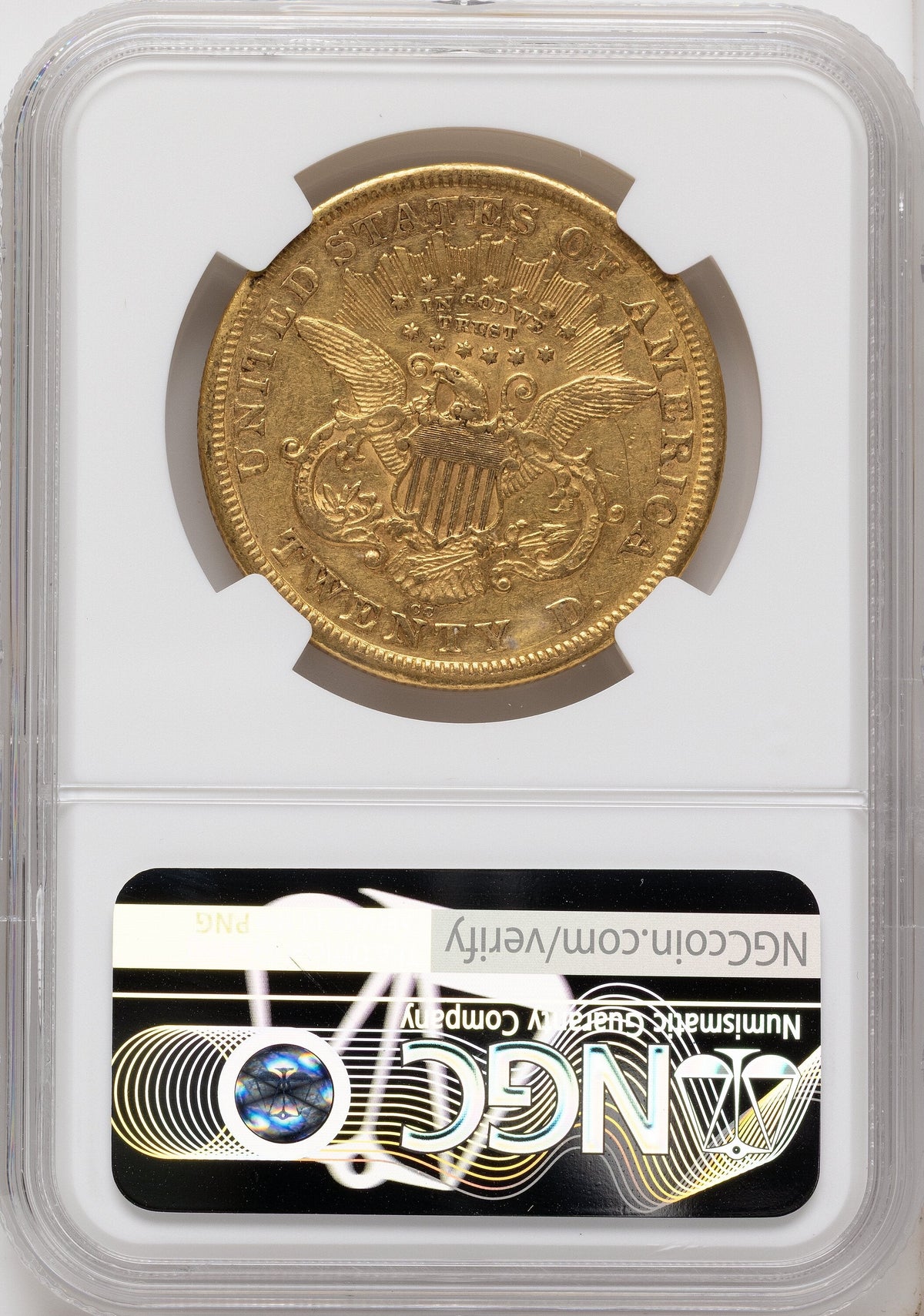 1876-CC $20 Liberty Double Eagle NGC XF45