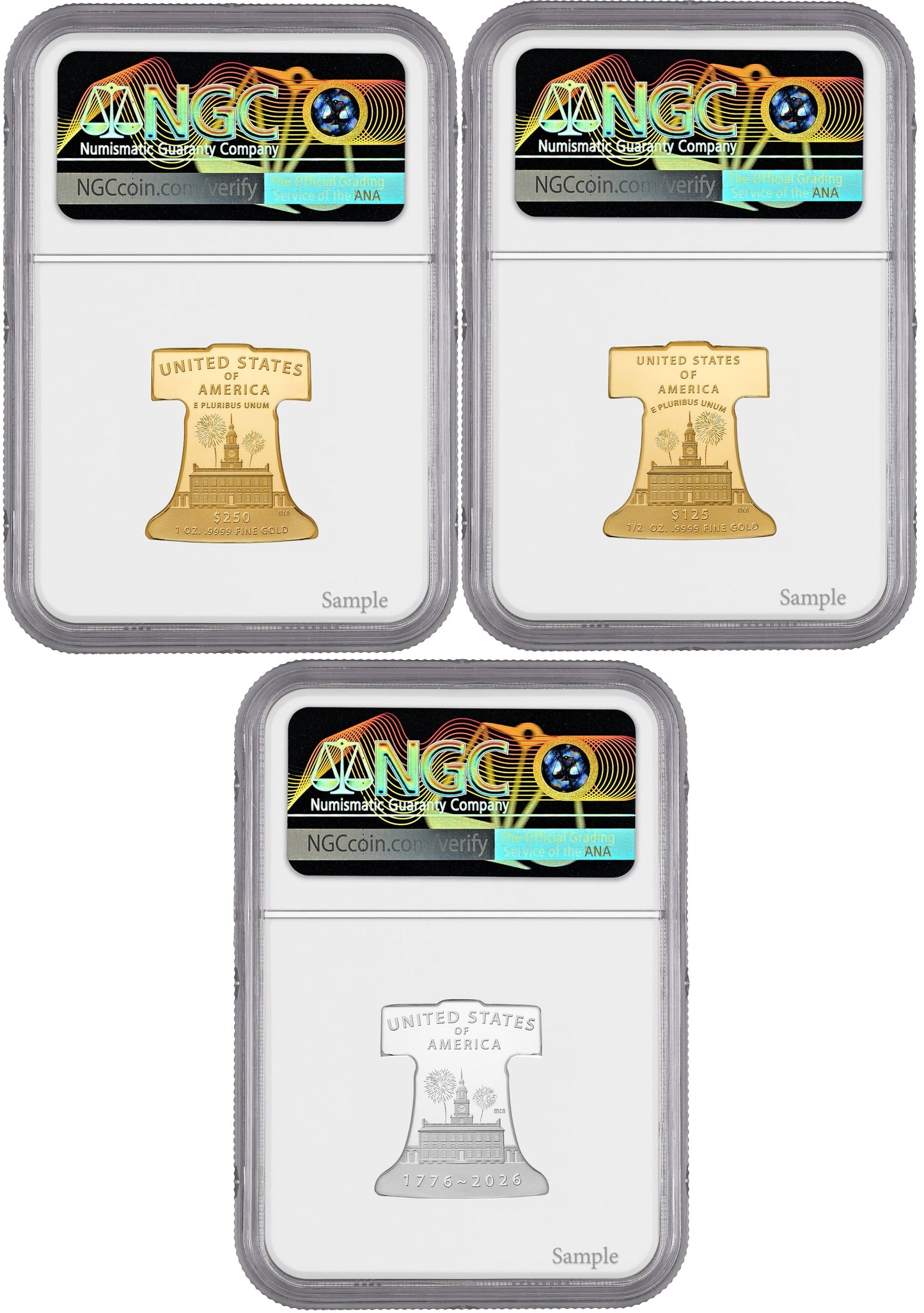 2026-P Freedom Ringing Liberty Bell 3-Coin Set FDI NGC PF69 Congress