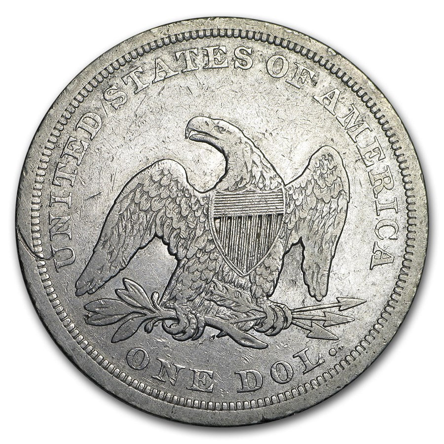 1842 Seated Liberty Dollar - VF Details (Cleaned/Scratches)