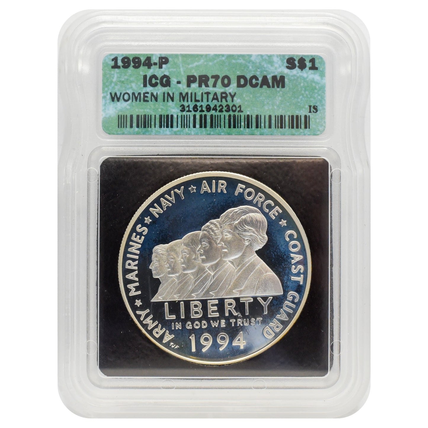 1994-P Women in Military Service Memorial Commemorative Dollar PR70 DCAM