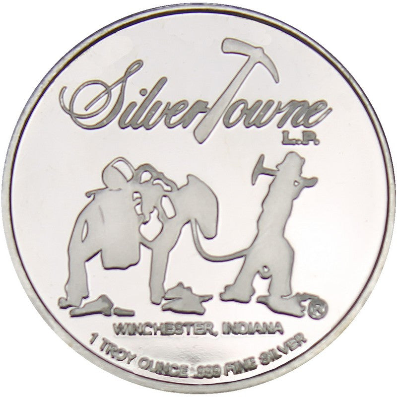1 oz SilverTowne Prospector Silver Round