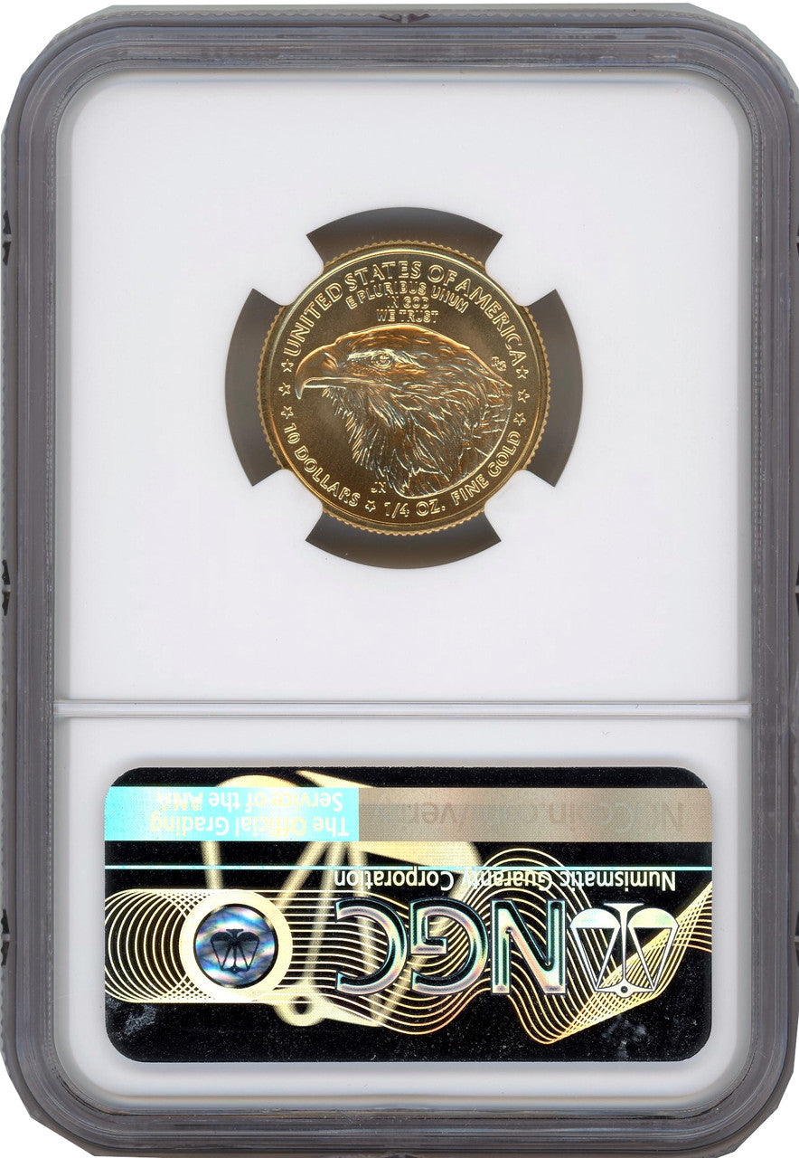 2021-W $10 Mint Error Gold Eagle T-2 With W NGC MS70 Jennie Norris Signed
