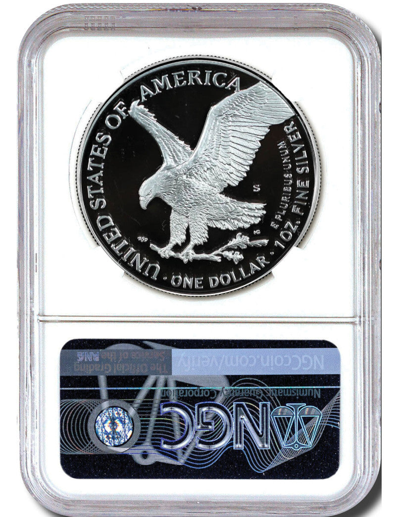 2022-S Proof Silver Eagle Advanced Release NGC PF70 Gaudioso Signed