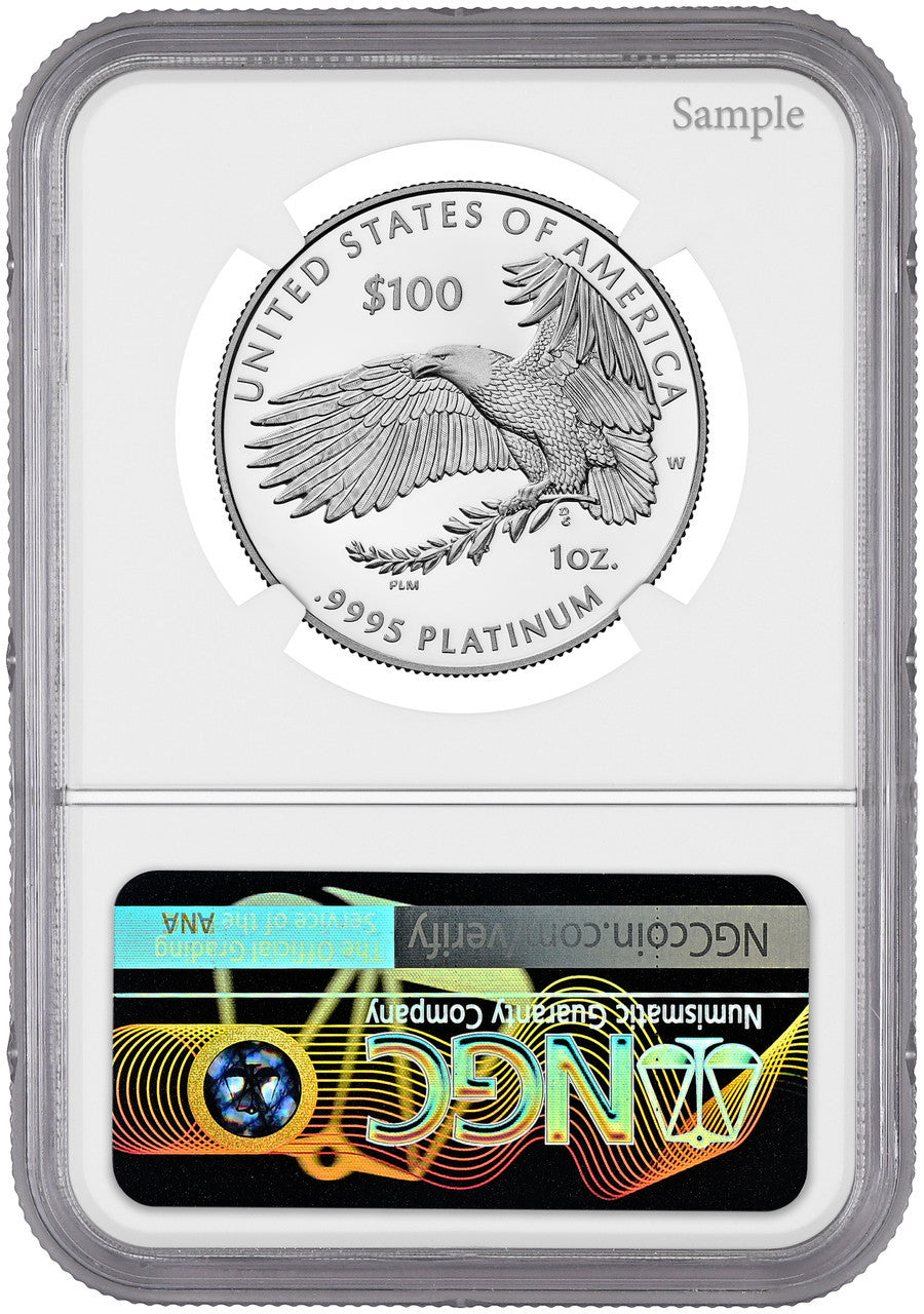 2026-W $100 Platinum Eagle Declaration of Independence Canon FDI NGC PF70