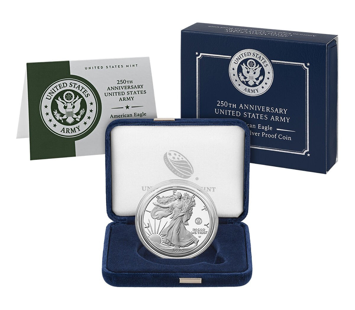 2025-W 1 oz Proof Army Privy Silver Eagle Coin w/Box & COA