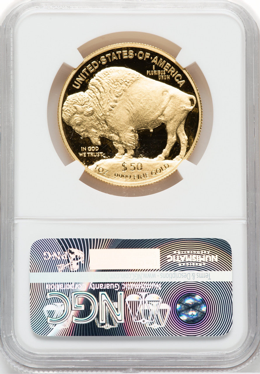 2016-W $50 One-Ounce Gold Buffalo Tenth Anniversary Early Releases NGC PF70