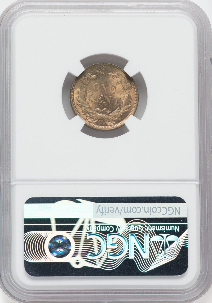 1858 1C Large Letters Flying Eagle Cent NGC MS64
