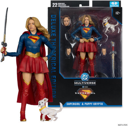 McFarlane Toys - DC Multiverse - Supergirl Movie - 7" Supergirl & Puppy Krypto Action Figure (Deluxe Theatrical Edition)