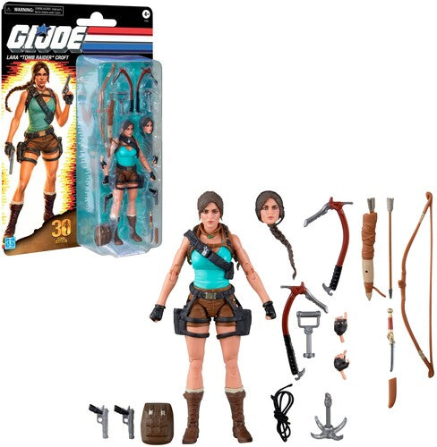 G.I. Joe x Tomb Raider - Classified Series: Retro Cardback - Lara Croft Action Figure