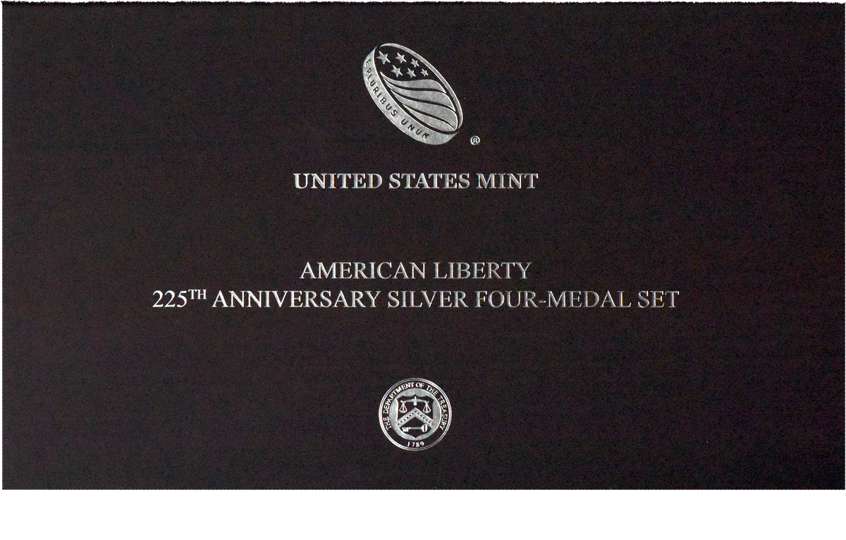 4 Coin Set American Liberty 225th Anniversary Silver Medal Set