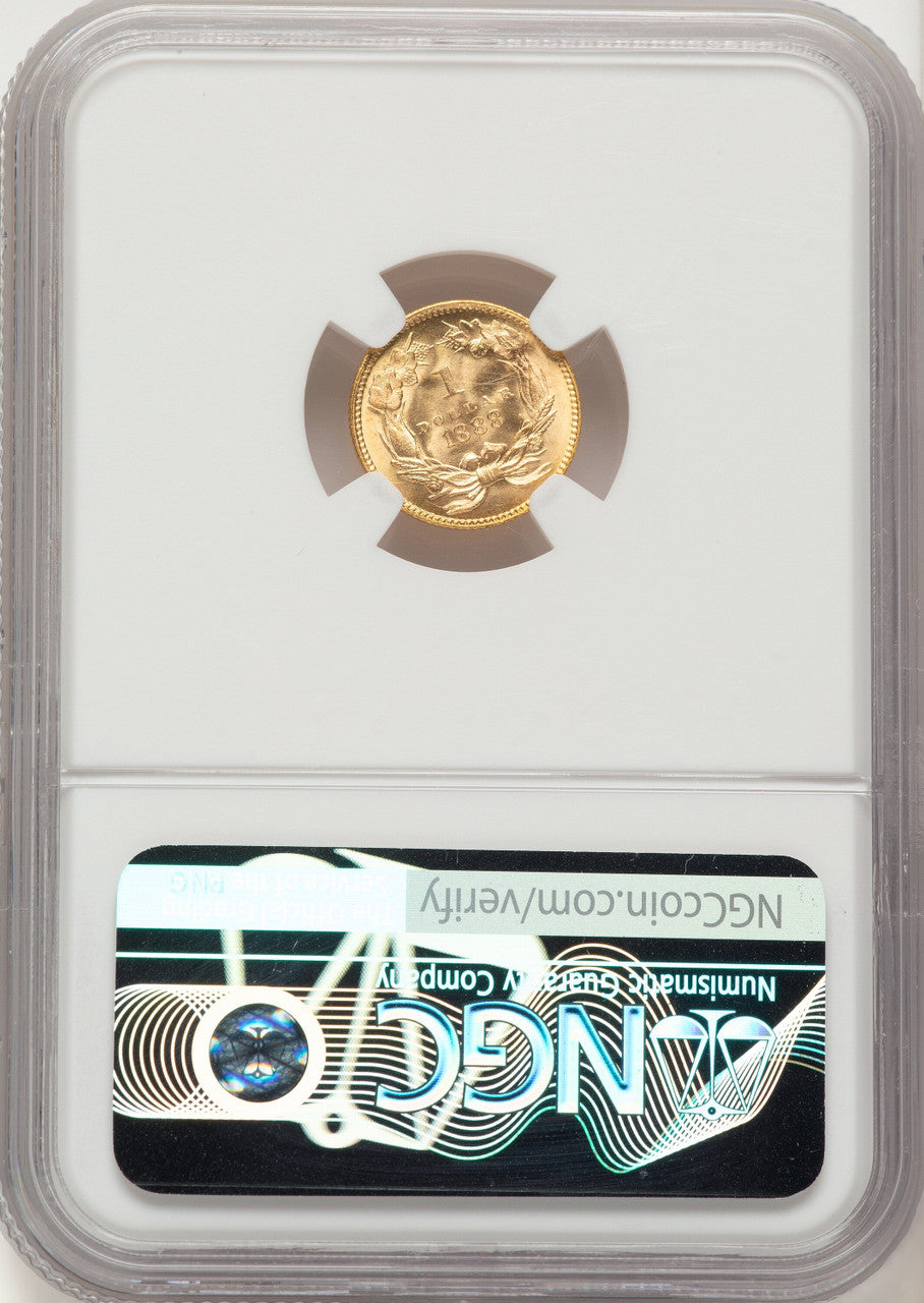 1888 G$1 Gold Dollar NGC MS67+