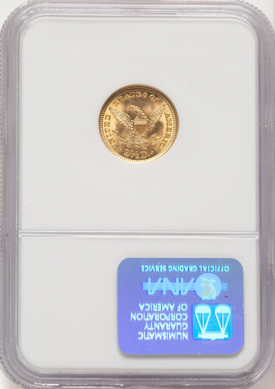 1901 $2.50 CAC Liberty Quarter Eagle NGC MS65