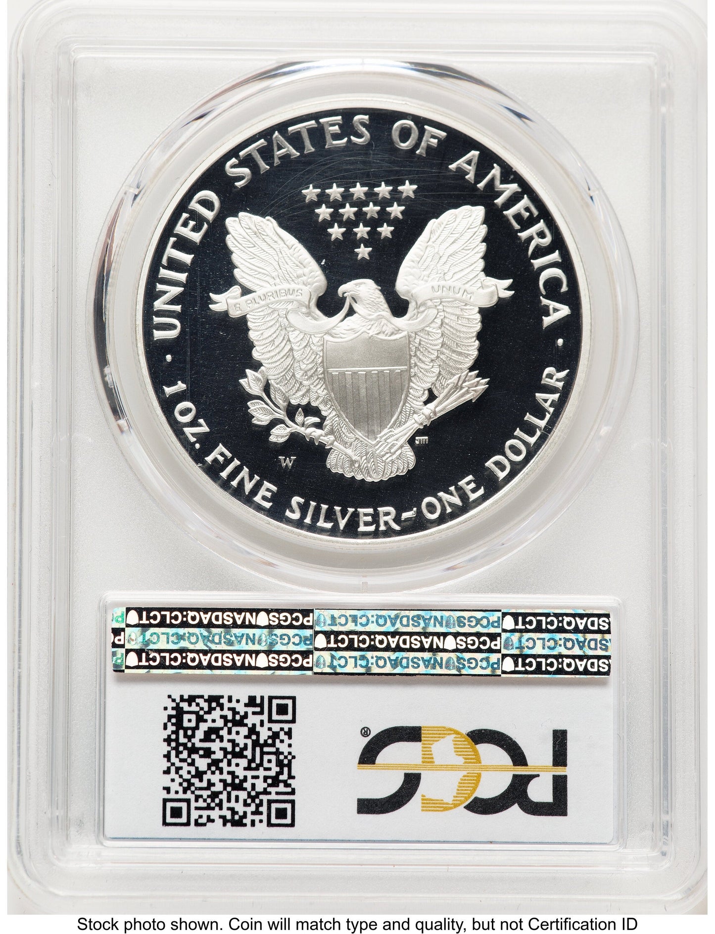 1995-W Proof Silver Eagle 1 oz Blue Gradient PCGS PR70