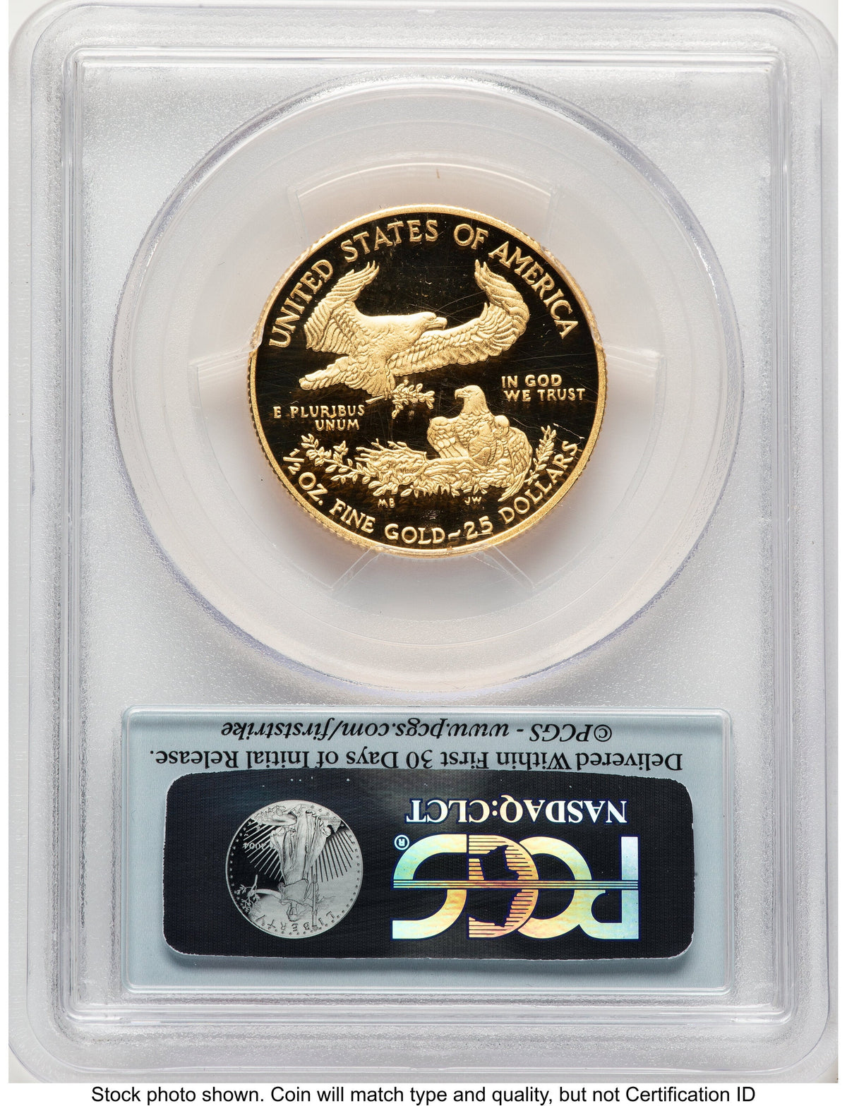 2015-W Proof Gold Eagle 1/2 oz FS Flag PCGS PR70