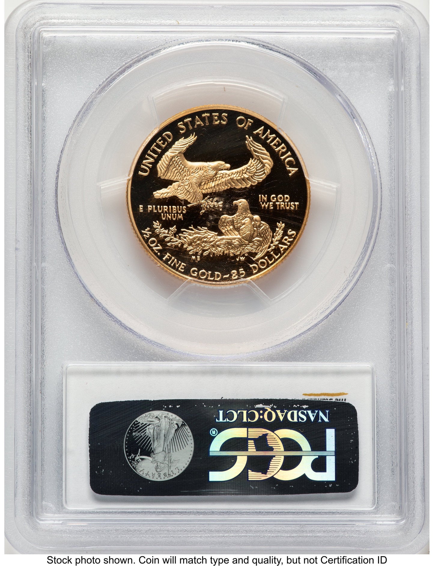 1999-W Proof Gold Eagle 1/2 oz Blue Gradient PCGS PR70