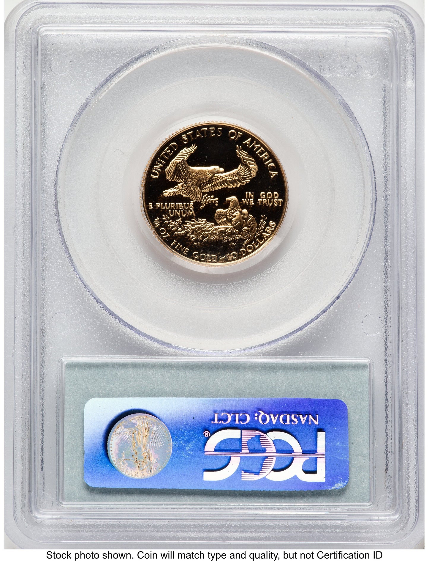 1992-P Proof Gold Eagle 1/4 oz Blue Label PCGS PR70