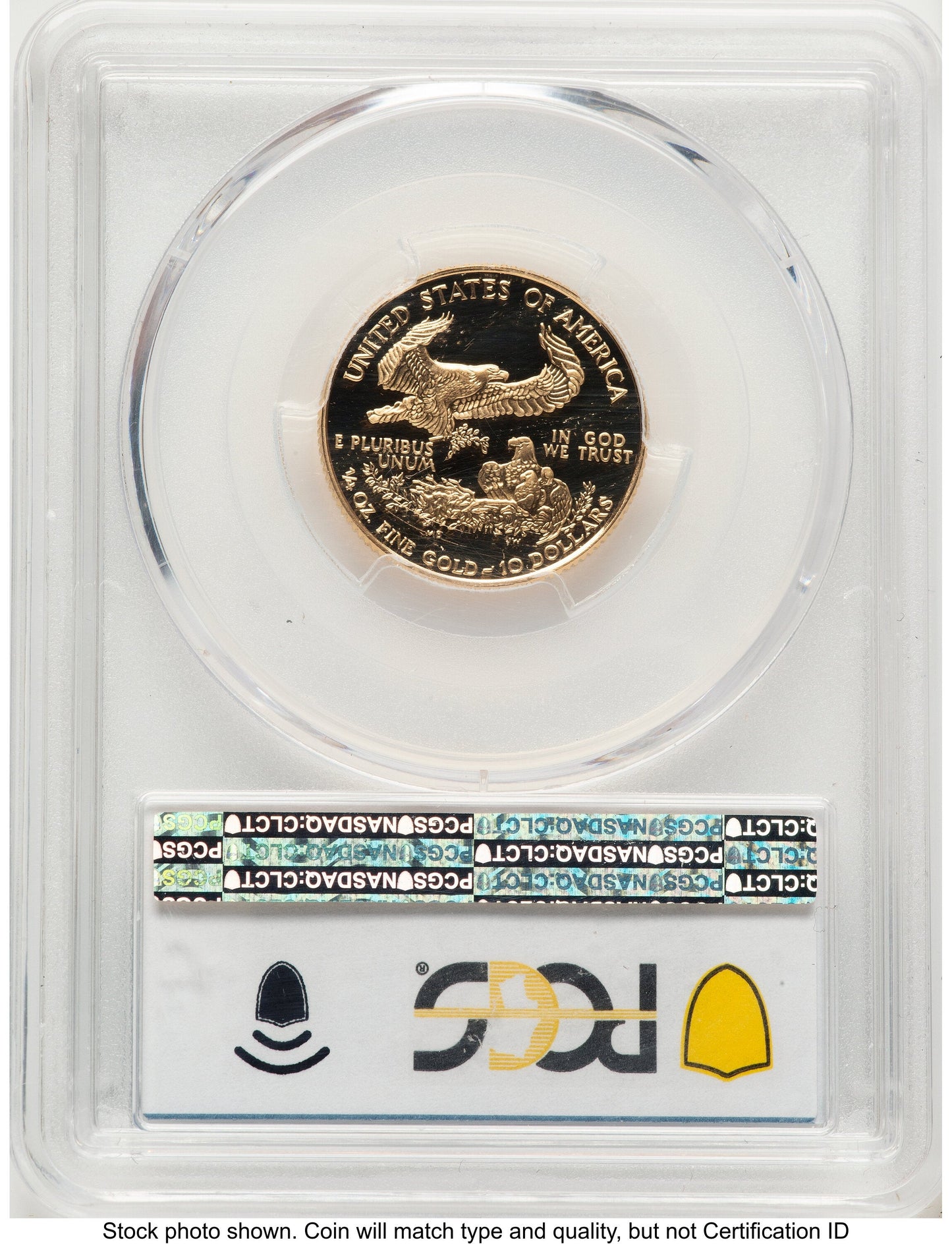 2000-W Proof Gold Eagle 1/4 oz Blue Gradient PCGS PR70