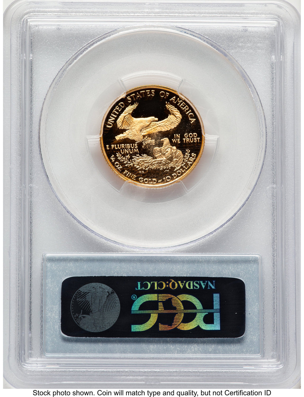 2002-W Proof Gold Eagle 1/4 oz Blue Label PCGS PR70