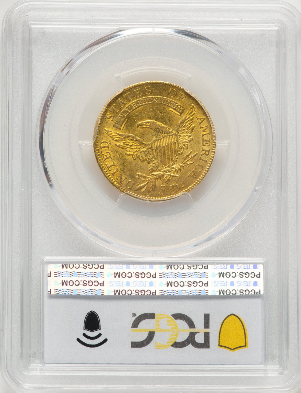 1808/7 $5 Early Half Eagle PCGS AU58