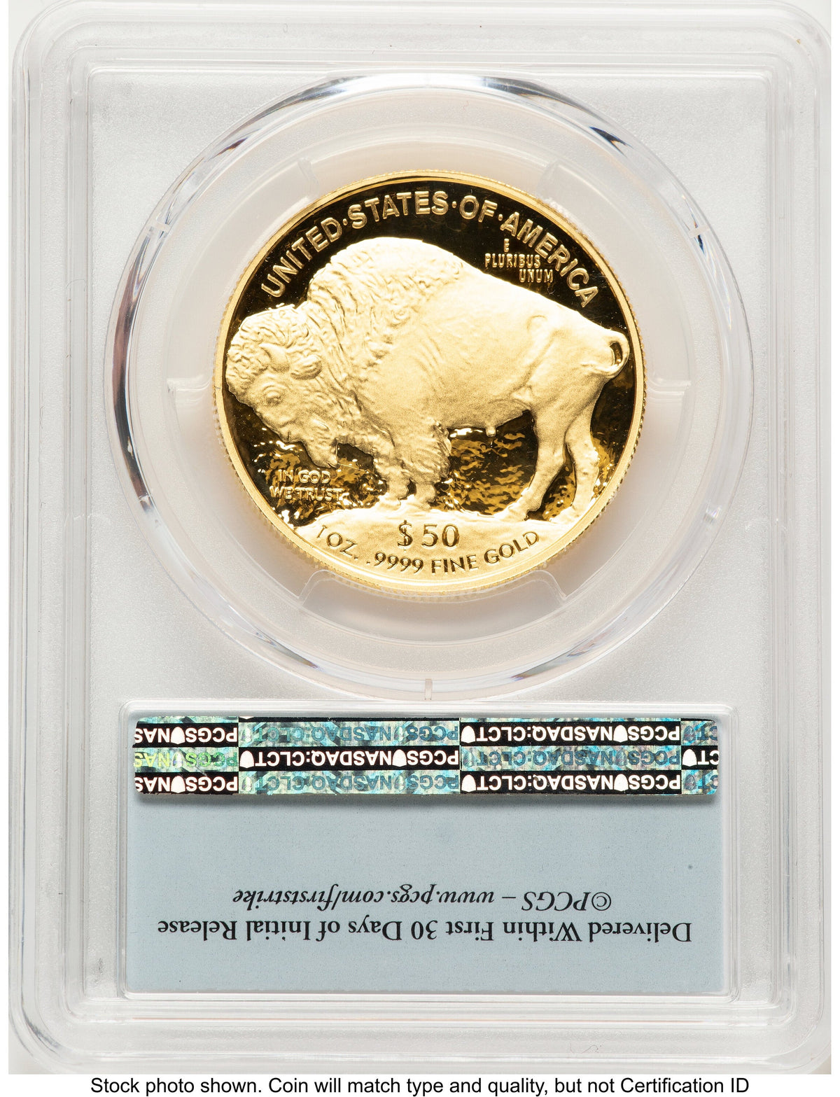 2021-W Proof Gold Buffalo 1 oz FS Bison Label PCGS PR70