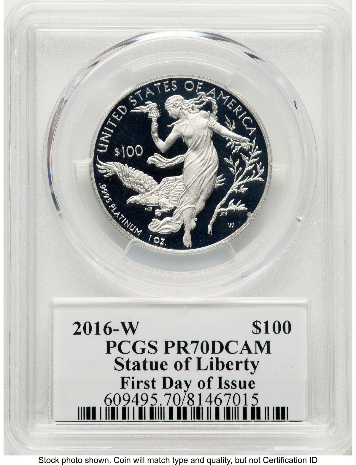 2016-W Proof Platinum Eagle 1 oz FDI John PCGS PR70 Mercanti