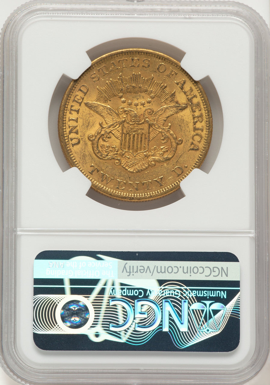 1861 $20 Liberty Double Eagle NGC AU55