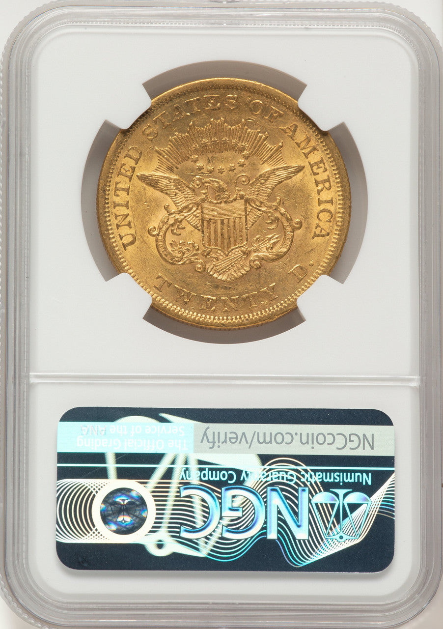 1861 $20 Liberty Double Eagle NGC AU53