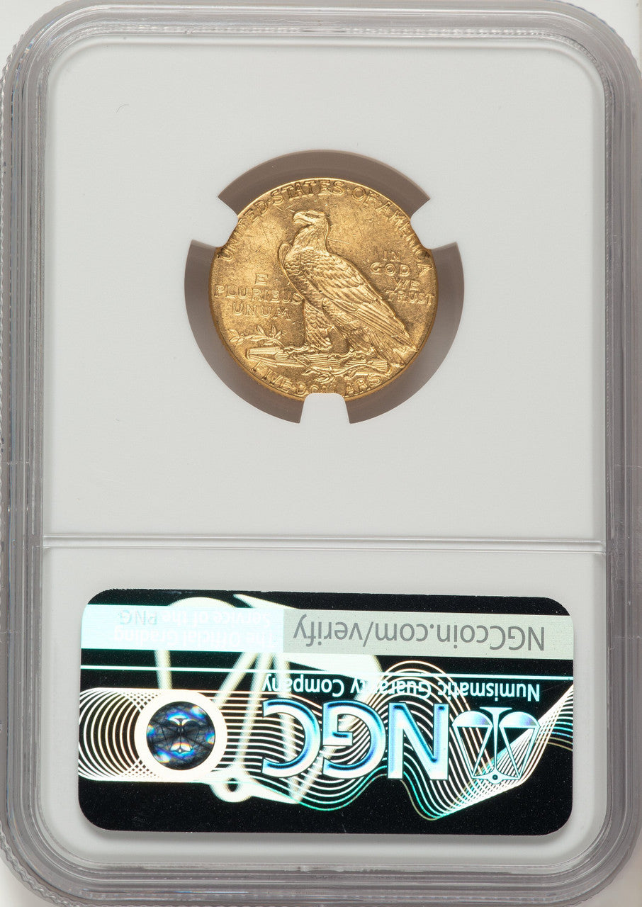 1913 $5 Indian Half Eagle NGC MS64
