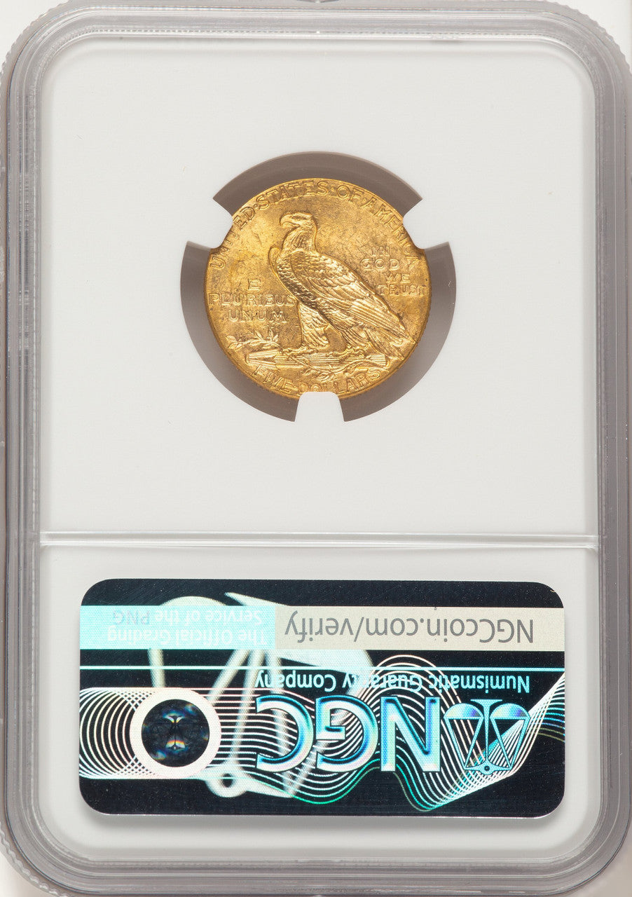 1913 $5 Indian Half Eagle NGC MS63