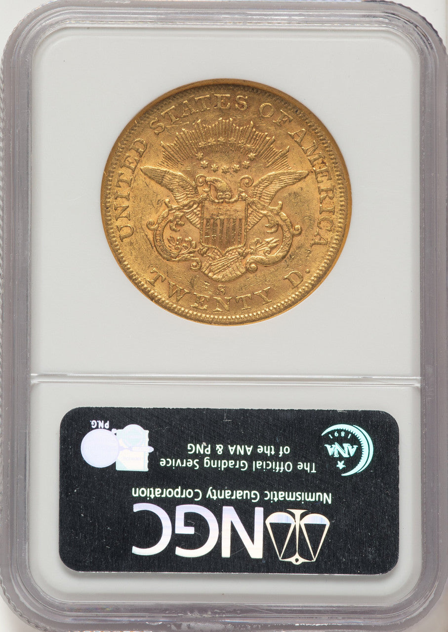 1859-S $20 Liberty Double Eagle NGC AU53