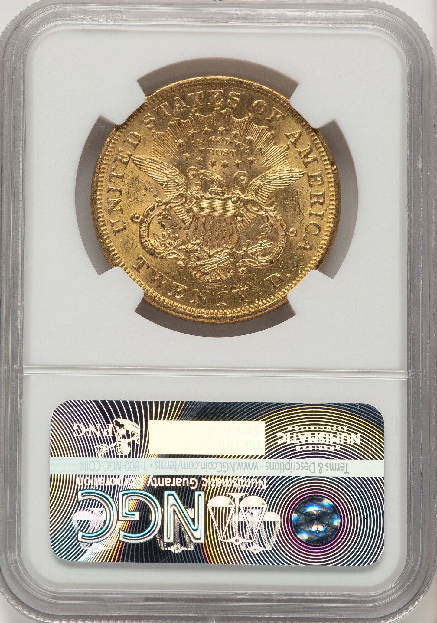 1873 $20 OPEN 3 CAC Liberty Double Eagle NGC MS61