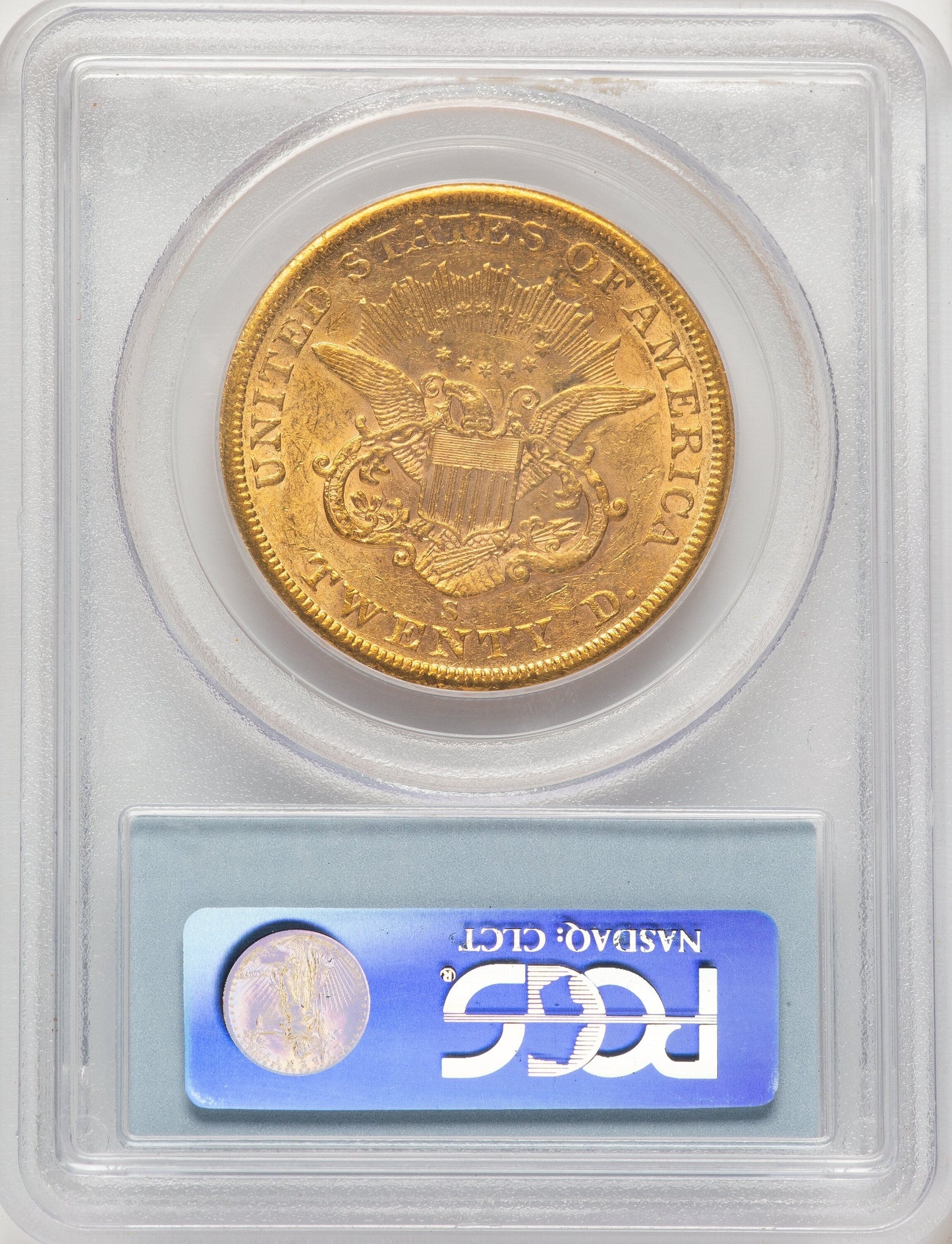 1860-S $20 Liberty Double Eagle PCGS AU58