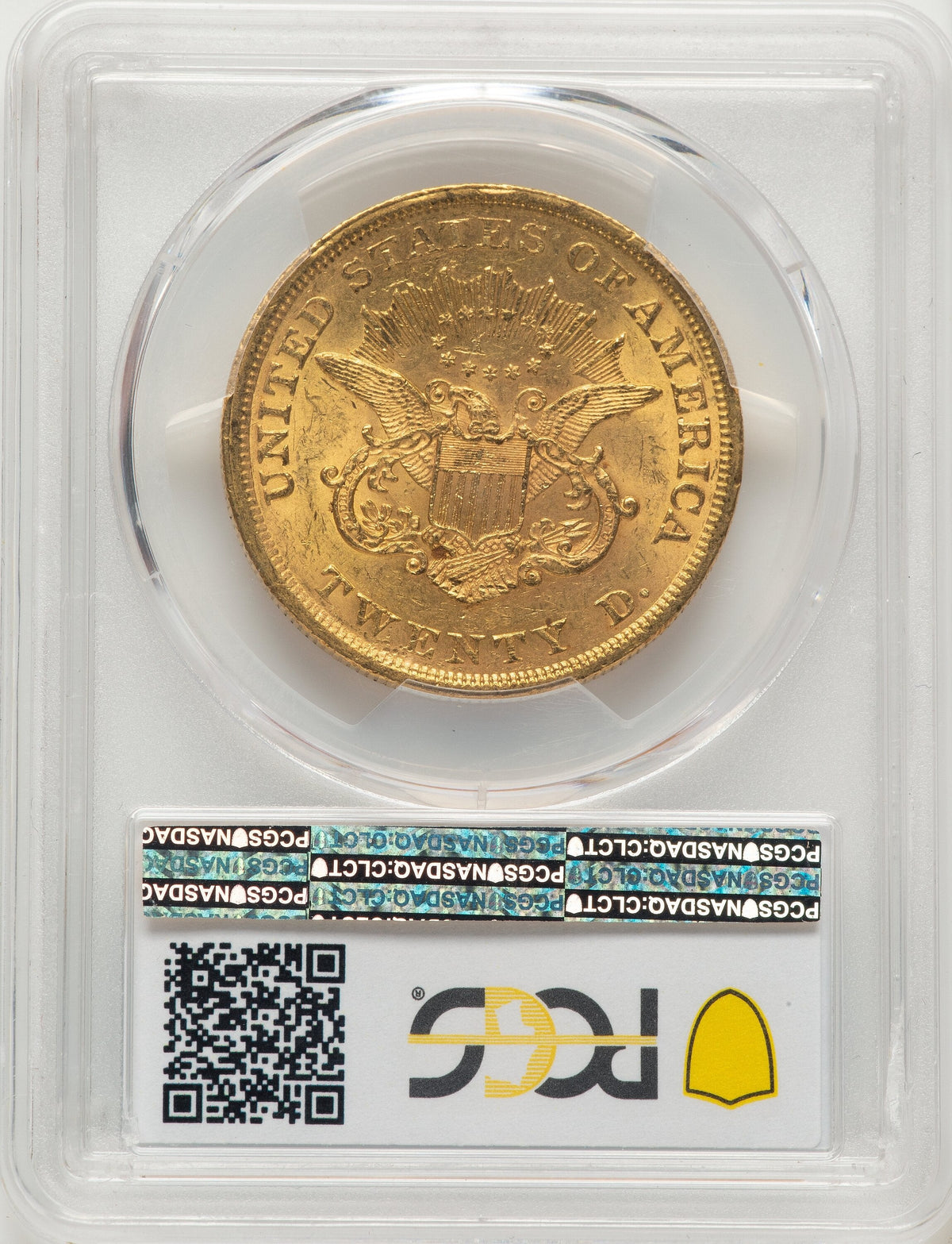 1857 $20 Liberty Double Eagle PCGS MS61