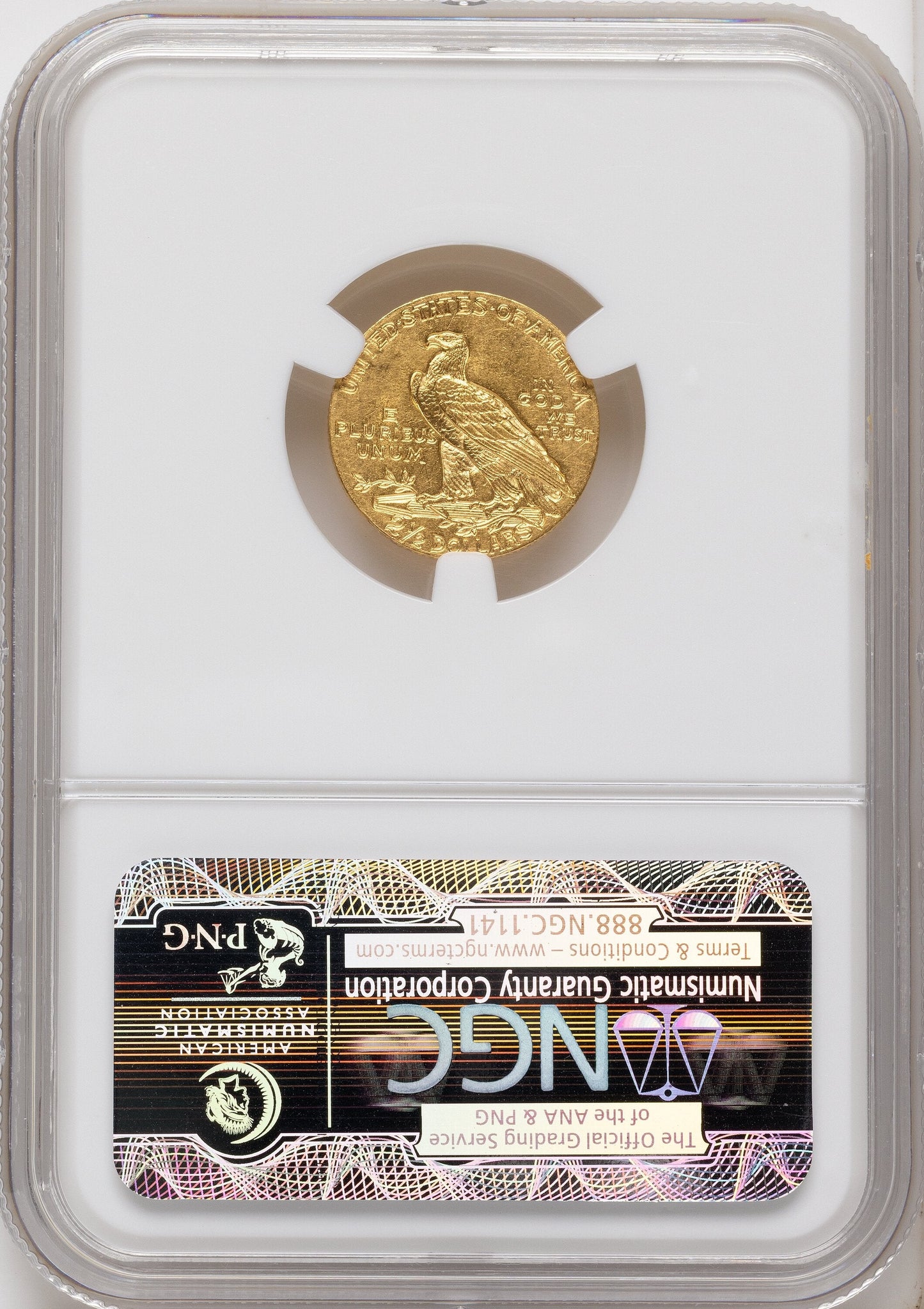 1911 $2.50 Indian Quarter Eagle NGC MS61