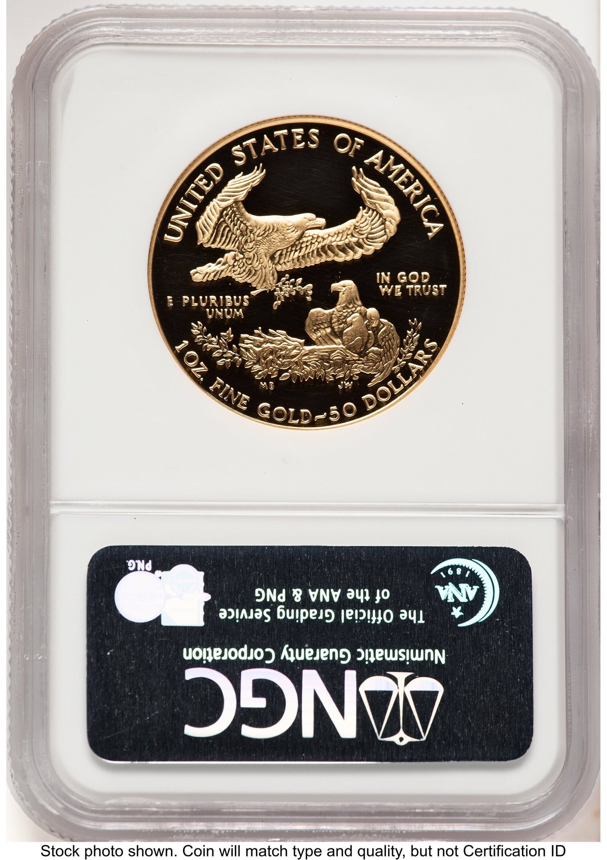 1987-W Proof Gold Eagle 1 oz Brown Label NGC PF70