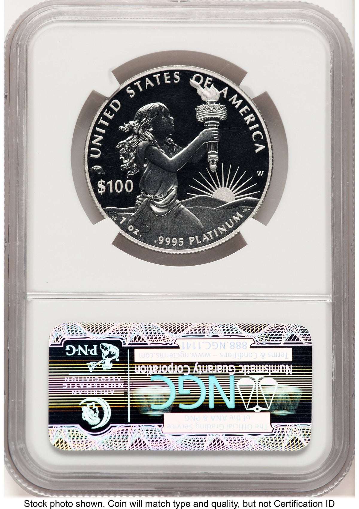 2014-W Proof Platinum Eagle 1 oz ER Blue NGC PF70
