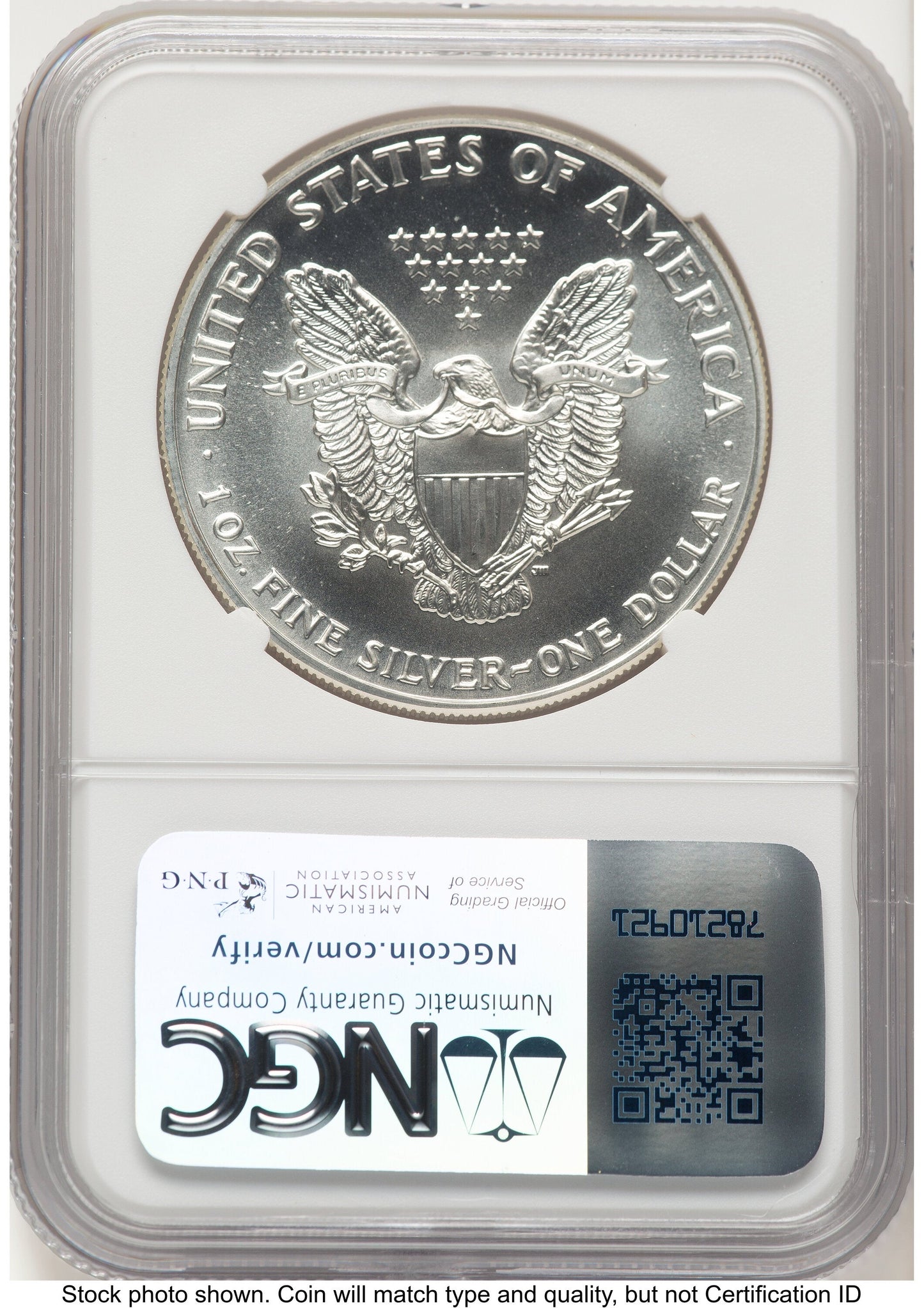 1992 Silver Eagle Mike Castle From US Mint Sealed Box NGC MS70