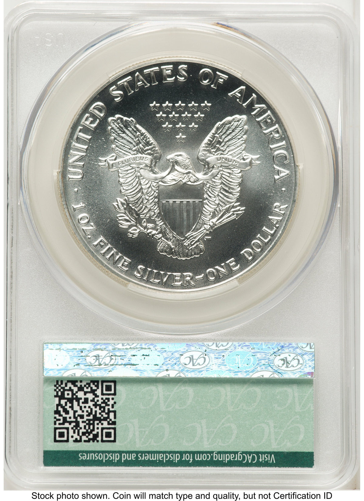 1992 Silver Eagle Non Designation CACG MS70