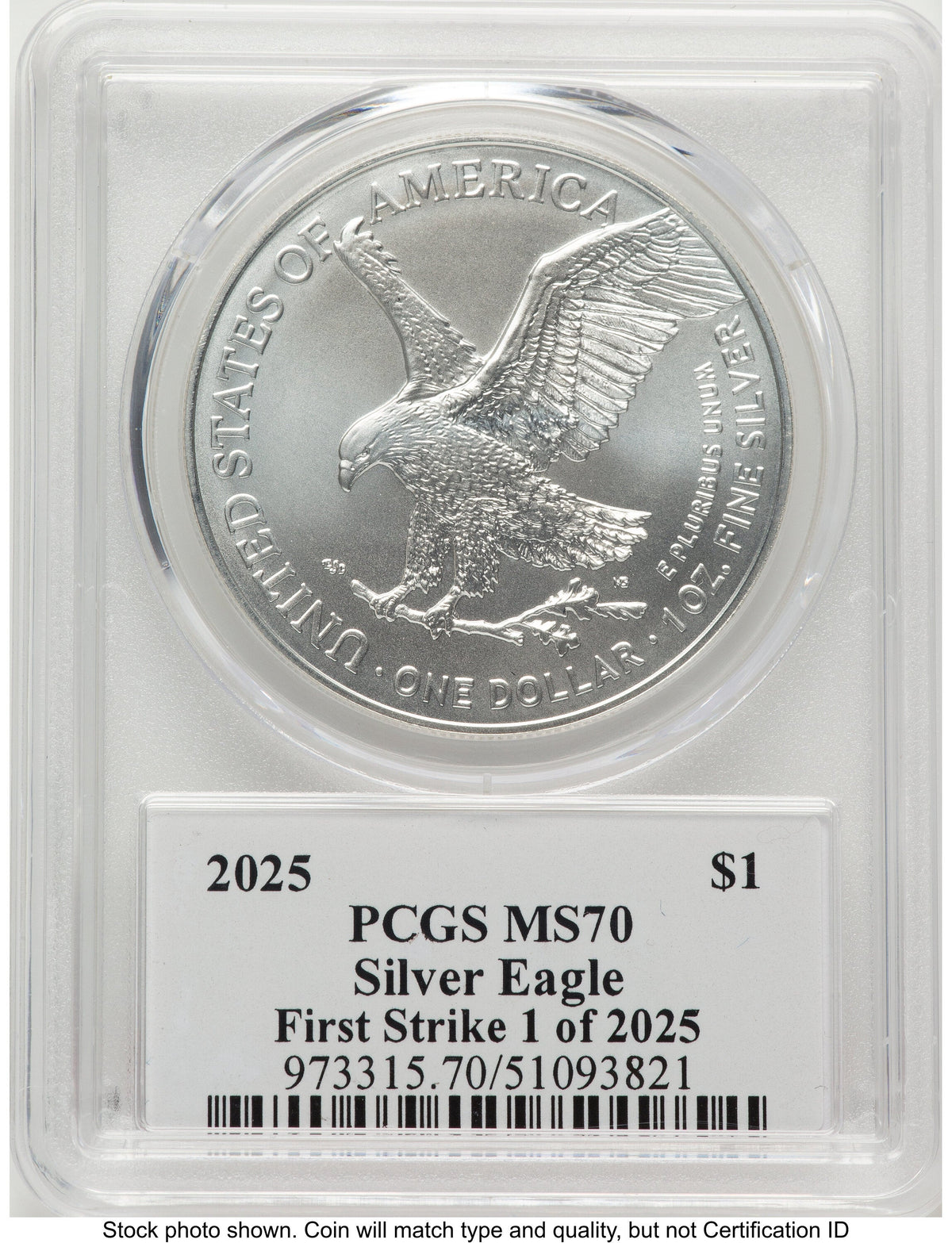 2025 Silver Eagle FS John Dannreuther 1 of 2025 PCGS MS70