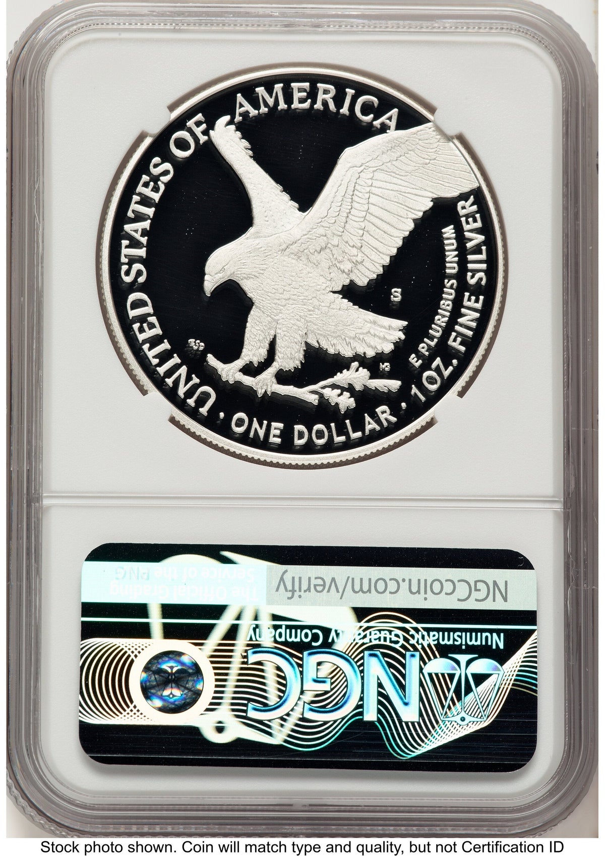 2025-S Proof Silver Eagle Privy U.S. Navy 250th Anniversary 1 oz ER Blue NGC PF70