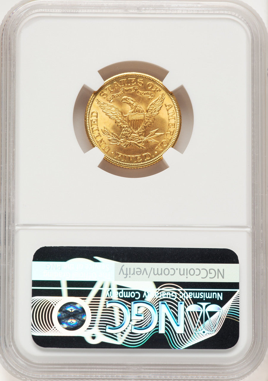 1908 $5 Liberty Liberty Half Eagle NGC MS66+