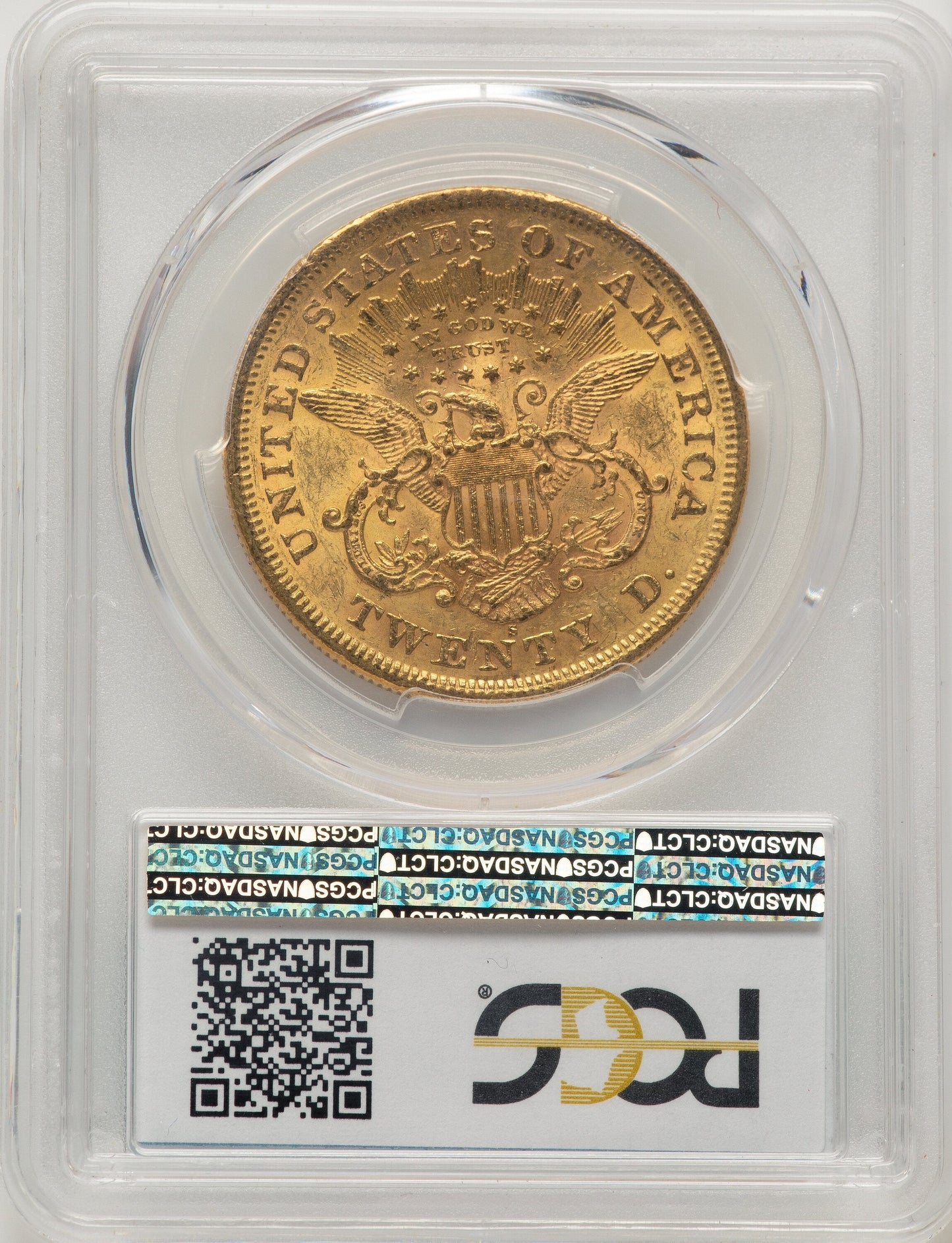 1875-S $20 CAC Liberty Double Eagle PCGS MS61